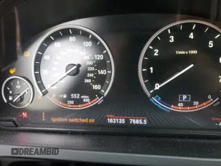 2013 BMW 7 Series 740Li with VIN WBAYE4C52DDW22629, listed as a Copart auction lot 44608645 with 163,135 mi miles and Salvage Title. Bid and sale history available at carsss.com. Image 9.