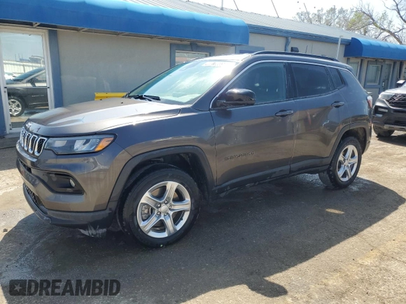 2023 Jeep Compass Latitude with VIN 3C4NJDBN3PT547814, listed as a Copart auction lot 48878665 with 12,372 mi miles and Clean Title. Bid and sale history available at DreamBid. Image 1.