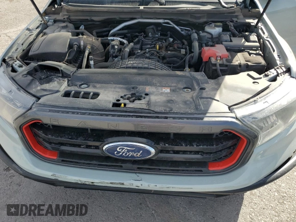 2021 Ford Ranger XL with VIN 1FTER4FH0MLD82079, listed as a Copart auction lot 56927685 with 43,985 mi miles and Salvage title. Bid and sale history available at DreamBid. Image 11.
