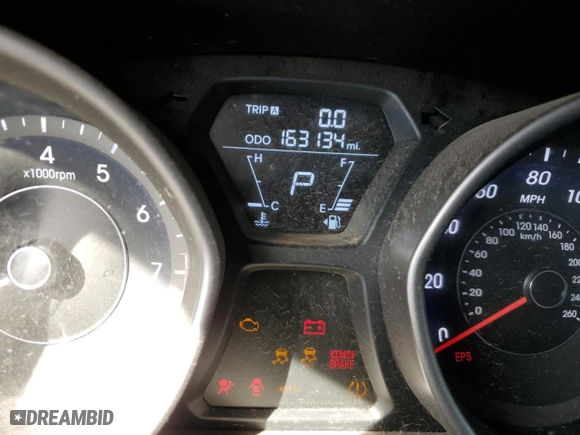 2013 Hyundai Elantra GLS PZEV with VIN 5NPDH4AE5DH365388, listed as a Copart auction lot 46154825 with 163,134 mi miles and Salvage Title. Bid and sale history available at carsss.com. Image 9.