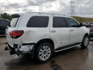 2018 Toyota Sequoia Platinum with VIN 5TDDY5G17JS159344, listed as a Copart auction lot 69950224 with 117,732 mi miles and Salvage Title. Bid and sale history available at carsss.com. Image 3.