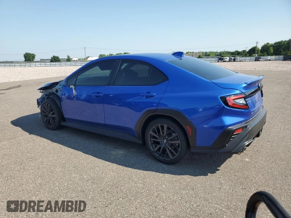 2023 Subaru WRX Premium with VIN JF1VBAF66P9822198, listed as a Copart auction lot 62338545 with 16,013 mi miles and Salvage title. Bid and sale history available at DreamBid. Image 2.