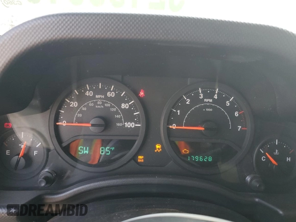 2009 Jeep Wrangler X with VIN 1J4FA24159L772540, listed as a Copart auction lot 62183815 with 179,628 mi miles and Salvage title. Bid and sale history available at DreamBid. Image 9.
