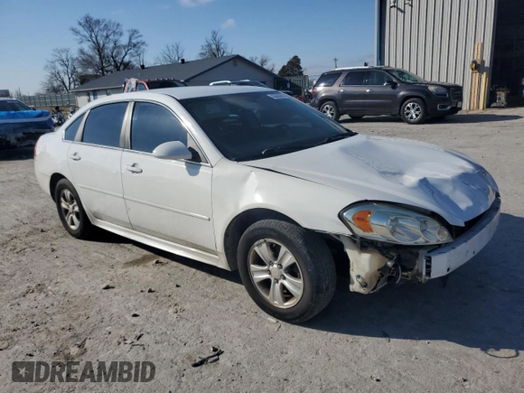 2012 Chevrolet Impala LS Fleet with VIN 2G1WF5E34C1216542, listed as a Copart auction lot 43608895 with 215,566 mi miles and Salvage Title. Bid and sale history available at DreamBid. Image 4.