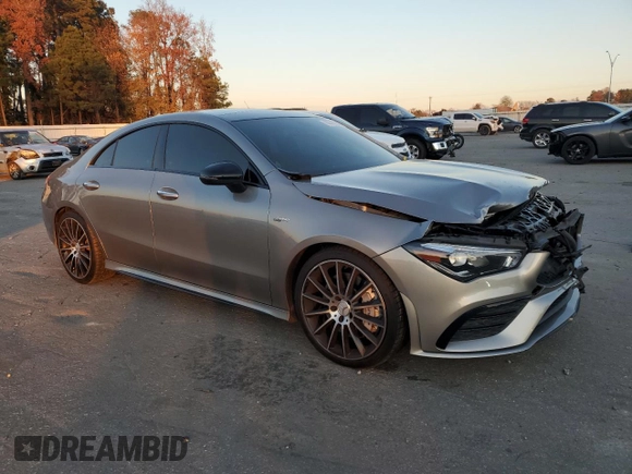2021 Mercedes-Benz CLA with VIN W1K5J5BBXMN186708, listed as a Copart auction lot 83515554 with 54,574 mi miles and Salvage Title. Bid and sale history available at carsss.com. Image 4.
