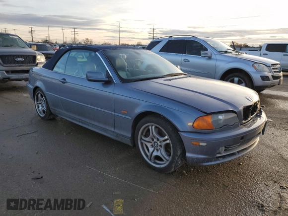 2001 BMW 3 Series 330Ci with VIN WBABS53491JU81647, listed as a Copart auction lot 84966314 with 221,823 mi miles and Salvage Title. Bid and sale history available at carsss.com. Image 4.