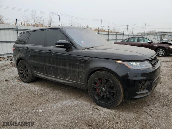 2020 Land Rover Range Rover Sport HST with VIN SALWS2RU9LA880791, listed as a Copart auction lot 44471165 with 74,153 mi miles and Salvage Title. Bid and sale history available at carsss.com. Image 4.