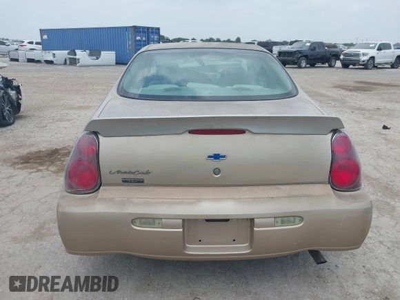 2004 Chevrolet Monte Carlo LS with VIN 2G1WW12E149223319, listed as a IAAI auction lot 42167470 with 187,825 mi miles and . Bid and sale history available at DreamBid. Image 16.