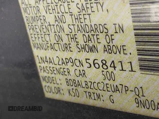 2012 Nissan Altima 2.5 S with VIN 1N4AL2AP9CN568411, listed as a IAAI auction lot 41917535 with 209,299 mi miles. Bid and sale history available at carsss.com. Image 9.
