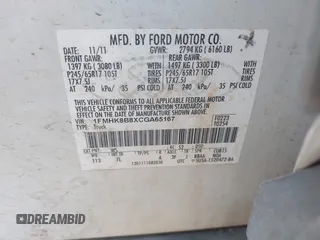 2012 Ford Explorer с VIN 1FMHK8B8XCGA65167, выставлен на аукционе IAAI как лот 41915980 с пробегом 159 392 миль миль и . История ставок и продаж доступна на DreamBid. Изображение 9.