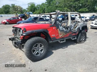 2018 Jeep Wrangler Unlimited Sport S z VIN 1C4HJXDG2JW139965, wystawiony jako Copart lot #55312965 z przebiegiem Nie podano mil oraz Nie do naprawy. Historia ofert i sprzedaży dostępna na DreamBid. Obrazek 1.