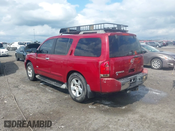 2007 Nissan Armada SE z VIN 5N1BA08AX7N720188, wystawiony jako IAAI lot #42211544 z przebiegiem 252 587 mil mil oraz . Historia ofert i sprzedaży dostępna na DreamBid. Obrazek 3.