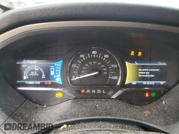 2016 Lincoln MKZ Hybrid with VIN 3LN6L2LU8GR632276, listed as a Copart auction lot 56950725 with 118,662 mi miles and Salvage title. Bid and sale history available at DreamBid. Image 9.