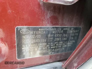 2004 Hyundai Santa Fe with VIN KM8SB12B14U644124, listed as a Copart auction lot 41509435 with 138,586 mi miles and Clean Title. Bid and sale history available at carsss.com. Image 13.
