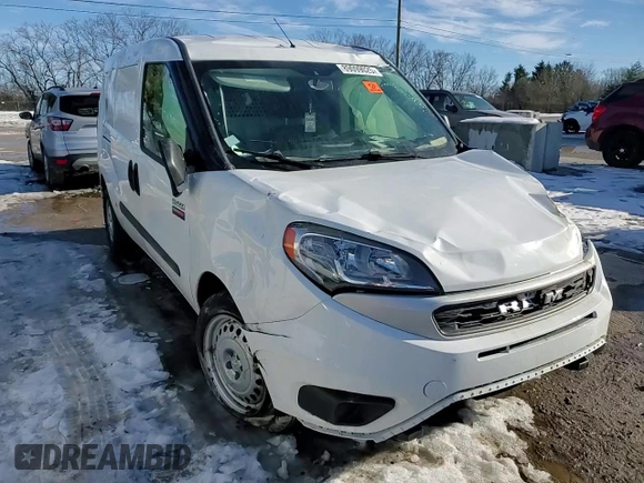 2022 Ram ProMaster City Cargo Tradesman with VIN ZFBHRFABXN6W46018, listed as a Copart auction lot 89099025 with Not Provided miles and Salvage Title. Bid and sale history available at DreamBid. Image 12.