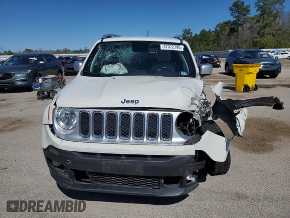 2018 Jeep Renegade Limited with VIN ZACCJBDB4JPH05509, listed as a Copart auction lot 47372795 with 45,359 mi miles and Salvage title. Bid and sale history available at DreamBid. Image 5.