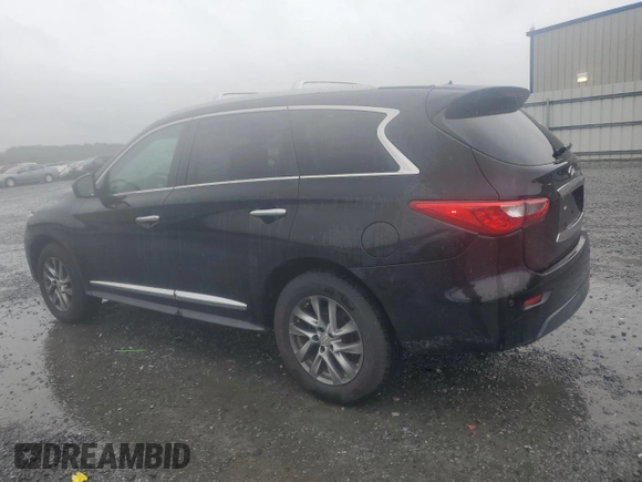 2013 Infiniti JX35 with VIN 5N1AL0MN9DC324307, listed as a Copart auction lot 72595514 with 106,443 mi miles and Salvage Title. Bid and sale history available at carsss.com. Image 2.