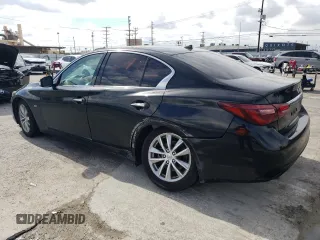2018 Infiniti Q50 Pure with VIN JN1CV7AP4JM241169, listed as a Copart auction lot 45846394 with 96,833 mi miles and Salvage Title. Bid and sale history available at carsss.com. Image 2.