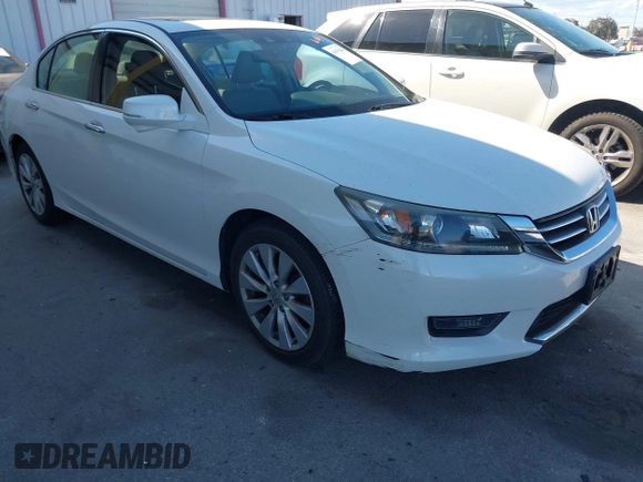 2014 Honda Accord Sedan EX-L with VIN 1HGCR2F8XEA024143, listed as a IAAI auction lot 41933648 with 77,548 mi miles. Bid and sale history available at carsss.com. Image 1.