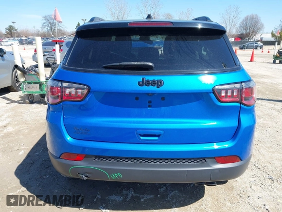 2021 Jeep Compass Altitude with VIN 3C4NJCBB0MT523322, listed as a IAAI auction lot 41989408 with 64,880 mi miles. Bid and sale history available at carsss.com. Image 16.
