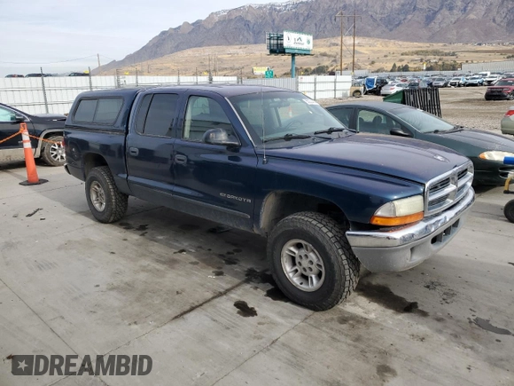 2002 Dodge Dakota SLT with VIN 1B7HG48N32S720700, listed as a Copart auction lot 80234494 with 207,035 mi miles and Salvage Title. Bid and sale history available at carsss.com. Image 4.