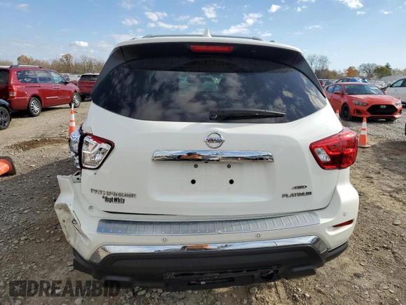 2020 Nissan Pathfinder Platinum with VIN 5N1DR2DM1LC628440, listed as a Copart auction lot 78098474 with 42,364 mi miles and Salvage Title. Bid and sale history available at carsss.com. Image 6.