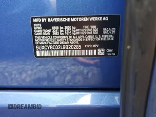 2020 BMW X6 M50i with VIN 5UXCY8C02L9B20285, listed as a Copart auction lot 74127524 with 0 mi miles and Non Repairable. Bid and sale history available at carsss.com. Image 13.