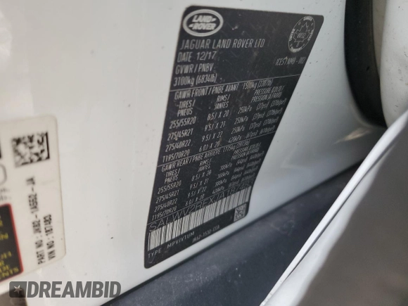 2018 Land Rover Range Rover Sport Autobiography with VIN SALWV2REXJA187483, listed as a Copart auction lot 52781225 with Not Provided miles and Salvage Title. Bid and sale history available at DreamBid. Image 15.