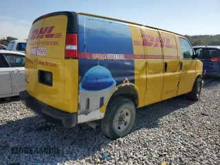 2019 Chevrolet Express Cargo with VIN 1GCWGAFP7K1235413, listed as a Copart auction lot 73735724 with Not provided miles and Salvage title. Bid and sale history available at DreamBid. Image 3.