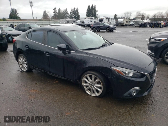 2015 Mazda 3 S Grand Touring with VIN JM1BM1W33F1263073, listed as a Copart auction lot 87162974 with 111,906 mi miles and Salvage Title. Bid and sale history available at DreamBid. Image 4.