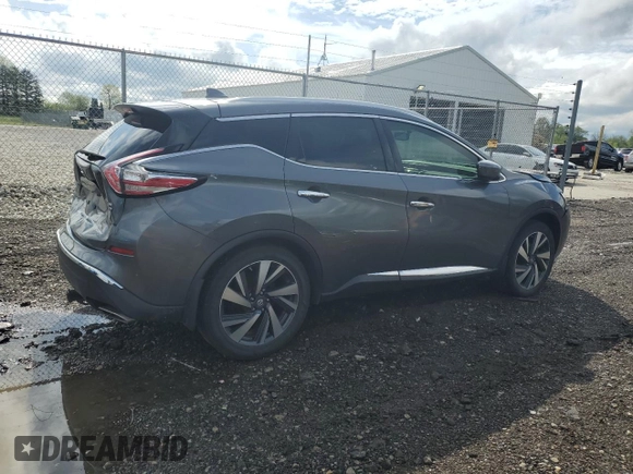 2016 Nissan Murano Platinum z VIN 5N1AZ2MH8GN167866, wystawiony jako Copart lot #55570035 z przebiegiem 119 268 mil mil oraz Szkoda całkowita • Salvage title. Historia ofert i sprzedaży dostępna na DreamBid. Obrazek 3.