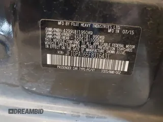 2015 Subaru Impreza Special Sports Premium с VIN JF1GPAT65F8316431, выставлен на аукционе IAAI как лот 41846243 с пробегом 103 708 миль миль и . История ставок и продаж доступна на DreamBid. Изображение 9.