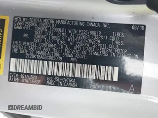 2011 Lexus RX 350 с VIN 2T2BK1BA6BC085039, выставлен на аукционе IAAI как лот 42304597 с пробегом 251 952 миль миль и . История ставок и продаж доступна на DreamBid. Изображение 9.