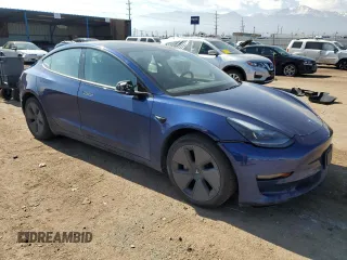 2021 Tesla Model 3 Long Range with VIN 5YJ3E1EB8MF003072, listed as a Copart auction lot 45596845 with 72,862 mi miles and Salvage Title. Bid and sale history available at DreamBid. Image 4.