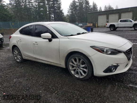 2014 Mazda 3 S Grand Touring with VIN JM1BM1W35E1203455, listed as a Copart auction lot 52094705 with 100,026 mi miles and Salvage Title. Bid and sale history available at DreamBid. Image 4.