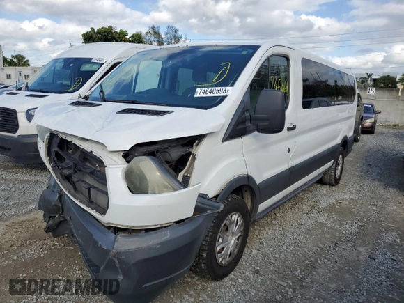 2017 Ford Transit XL with VIN 1FBZX2YM6HKA73979, listed as a Copart auction lot 74640593 with 245,464 mi miles and Salvage Title. Bid and sale history available at DreamBid. Image 1.