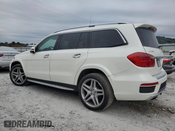 2015 Mercedes-Benz GL-Class GL 550 with VIN 4JGDF7DE9FA467835, listed as a Copart auction lot 74236834 with 0 mi miles and Salvage Title. Bid and sale history available at carsss.com. Image 2.