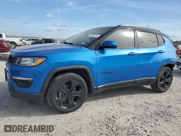 2018 Jeep Compass Latitude with VIN 3C4NJCBB9JT300224, listed as a Copart auction lot 49229115 with 108,081 mi miles and Salvage Title. Bid and sale history available at carsss.com. Image 1.