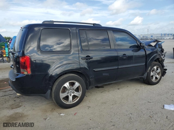 2013 Honda Pilot EX-L with VIN 5FNYF4H74DB019071, listed as a Copart auction lot 52166455 with 0 mi miles and Salvage Title. Bid and sale history available at carsss.com. Image 3.