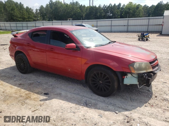 2012 Dodge Avenger SXT with VIN 1C3CDZCB8CN227709, listed as a Copart auction lot 61966995 with 180,915 mi miles and Clean title. Bid and sale history available at DreamBid. Image 4.