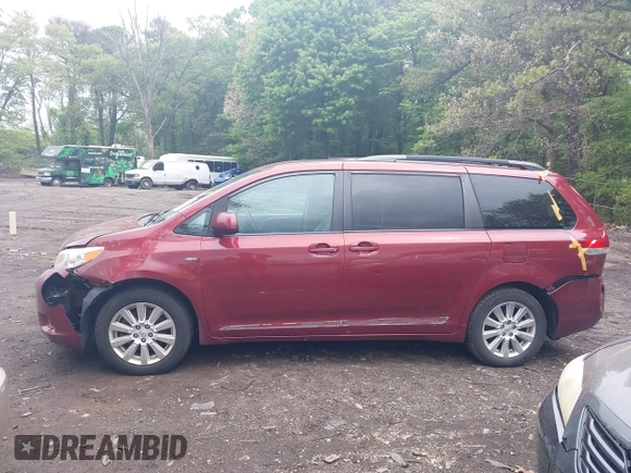 2017 Toyota Sienna LE with VIN 5TDJZ3DC9HS164792, listed as a IAAI auction lot 42263886 with 186,018 mi miles and . Bid and sale history available at DreamBid. Image 14.
