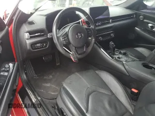 2021 Toyota GR Supra 3.0 with VIN WZ1DB0C06MW034973, listed as a Copart auction lot 59901174 with 0 mi miles and Salvage Title. Bid and sale history available at carsss.com. Image 8.