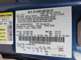 2018 Ford Fusion SE z VIN 3FA6P0HD8JR201052, wystawiony jako IAAI lot #42367050 z przebiegiem 90 502 mil mil oraz . Historia ofert i sprzedaży dostępna na DreamBid. Obrazek 9.