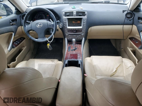2006 Lexus IS 350 with VIN JTHBE262665006846, listed as a Copart auction lot 58867885 with 191,208 mi miles and Salvage title. Bid and sale history available at DreamBid. Image 8.