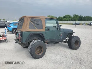 2002 Jeep Wrangler Sahara with VIN 1J4FA59S02P729015, listed as a Copart auction lot 63525745 with Not provided miles and Clean title. Bid and sale history available at DreamBid. Image 3.