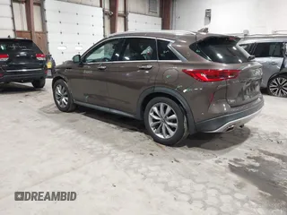 2019 Infiniti QX50 Luxe with VIN 3PCAJ5M36KF134096, listed as a IAAI auction lot 41851337 with 77,647 mi miles and . Bid and sale history available at DreamBid. Image 3.
