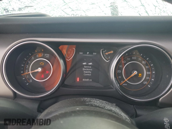 2020 Jeep Wrangler Sport S with VIN 1C4GJXAN7LW155533, listed as a Copart auction lot 44885625 with 40,045 mi miles and Salvage title. Bid and sale history available at DreamBid. Image 9.