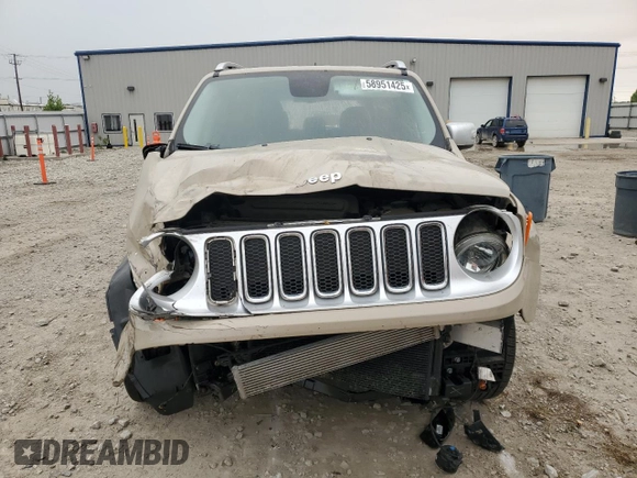 2016 Jeep Renegade Limited with VIN ZACCJBDT4GPC71366, listed as a Copart auction lot 58951425 with 86,485 mi miles and Non repairable. Bid and sale history available at DreamBid. Image 5.