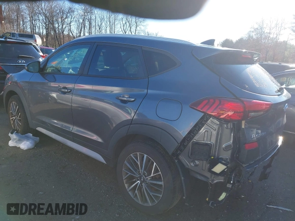 2019 Hyundai Tucson Ultimate with VIN KM8J3CAL9KU004559, listed as a IAAI auction lot 41142923 with 95,396 mi miles. Bid and sale history available at carsss.com. Image 3.