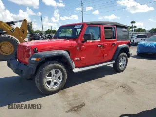 2020 Jeep Wrangler Unlimited Sport S с VIN 1C4HJXDG1LW216926, выставлен на аукционе Copart как лот 61456015 с пробегом Не указан миль и Списание • Salvage title. История ставок и продаж доступна на DreamBid. Изображение 1.